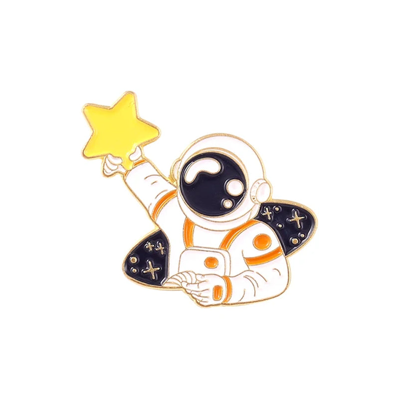 Enamel Brooches for Space Lovers