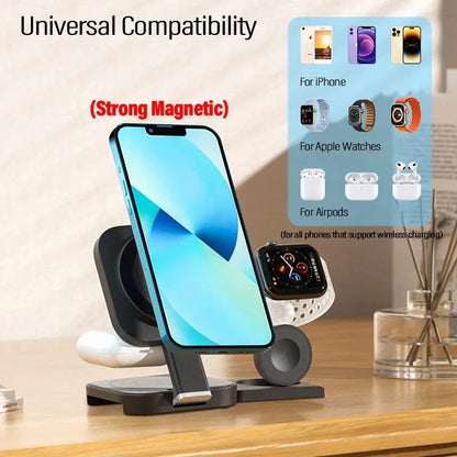 3-in-1 Foldable MagSafe Wireless Charger