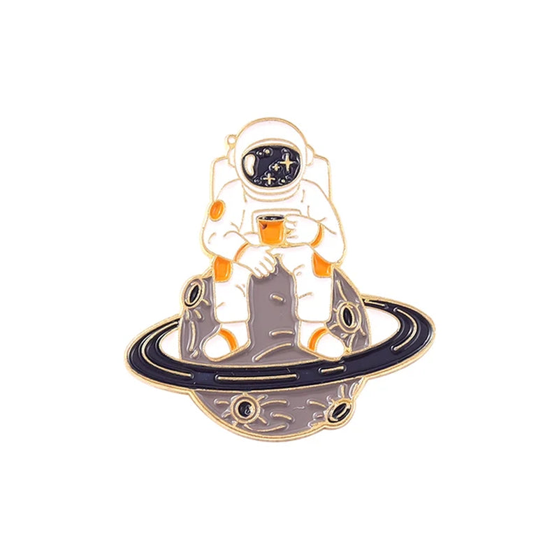 Enamel Brooches for Space Lovers