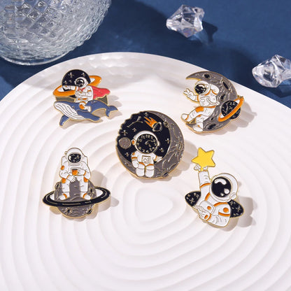 Enamel Brooches for Space Lovers