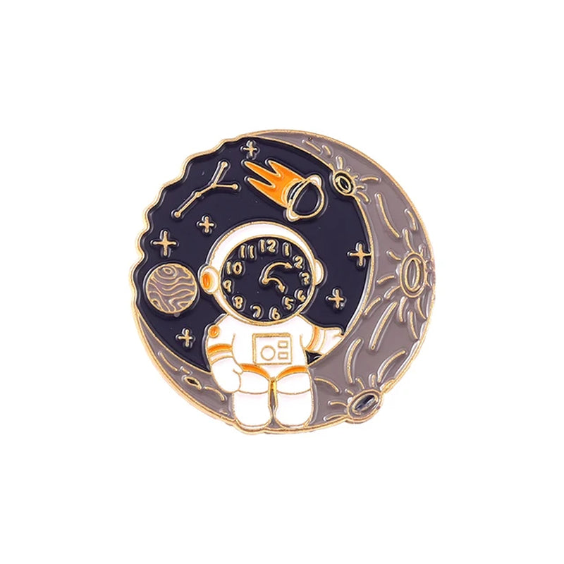 Enamel Brooches for Space Lovers