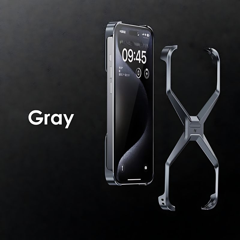 Aluminum Alloy X Type Removable Rimless Phone Cases